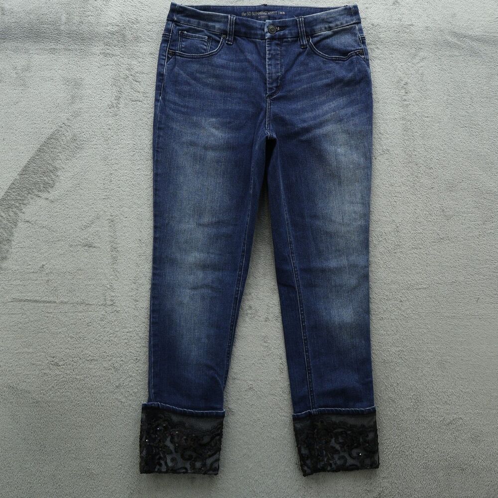 Chico's Jeans Women's Size 00 US-2 Blue Mid-Rise So Slimming Ankle 26.5" Inseam
